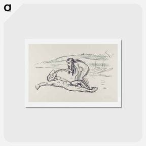 アートポストカード-Alpha and Omega - エドヴァルド ムンク Postcard.