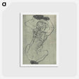 アートポストカード-Crouching - エゴン シーレ Postcard.