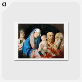 アートポストカード-Presentation of Christ in the Temple - ジョヴァンニ ベッリーニ Postcard.