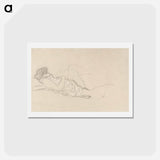 アートポストカード-Sleeping Woman - グスタフ クリムト Postcard.