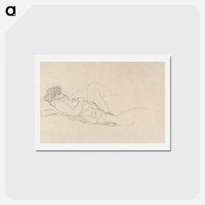 アートポストカード-Sleeping Woman - グスタフ クリムト Postcard.