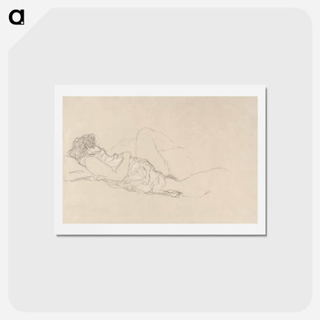 アートポストカード-Sleeping Woman - グスタフ クリムト Postcard.