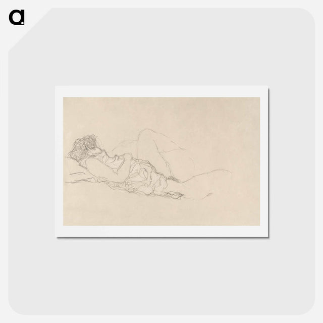 アートポストカード-Sleeping Woman - グスタフ クリムト Postcard.