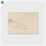 アートポストカード-Sleeping Woman - グスタフ クリムト Postcard.