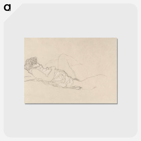 アートポストカード-Sleeping Woman - グスタフ クリムト Postcard.