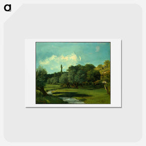 アートポストカード-La Bretonnerie in the Department of Indre - ギュスターヴ クールベ Postcard.