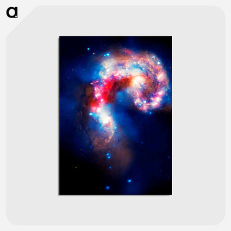 アートポストカード-The Antennae Galaxies
 - ハッブル画像 Postcard.