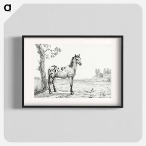 アートポスター-Standing mottled horse - ジャン ベルナール Poster.