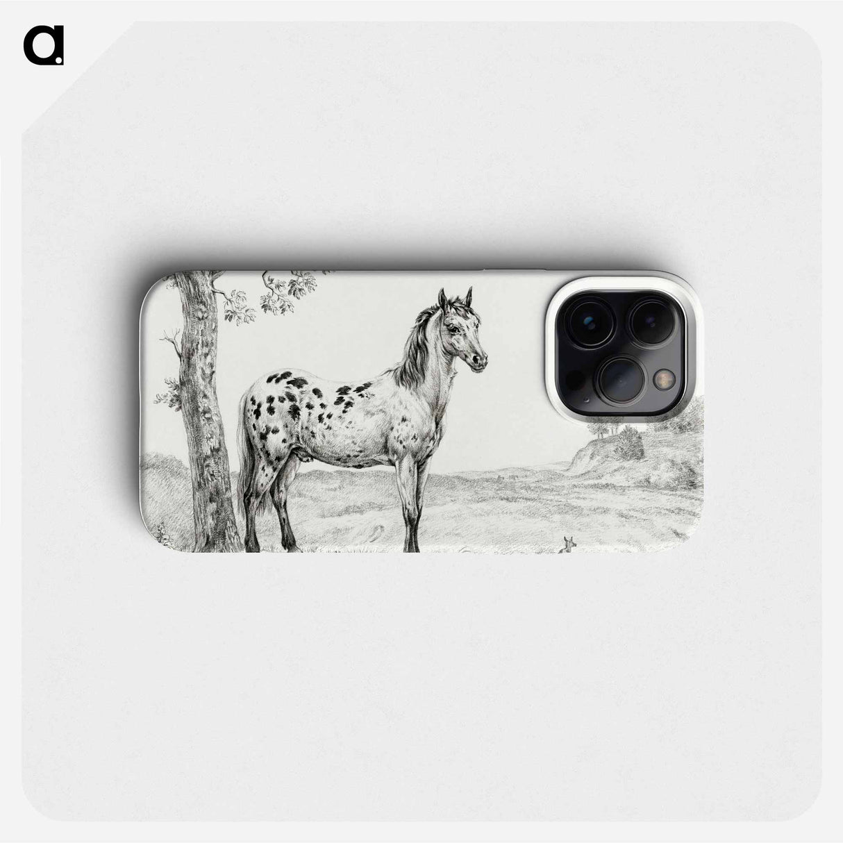 Standing mottled horse - Jean Bernard Phone Case.