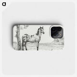 Standing mottled horse - Jean Bernard Phone Case.