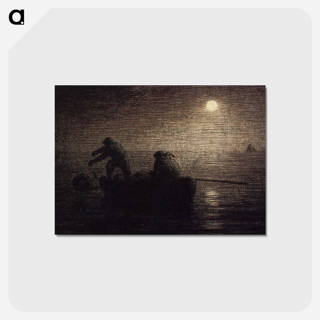 Fishermen - ジャン フランソワ ミレー Postcard.