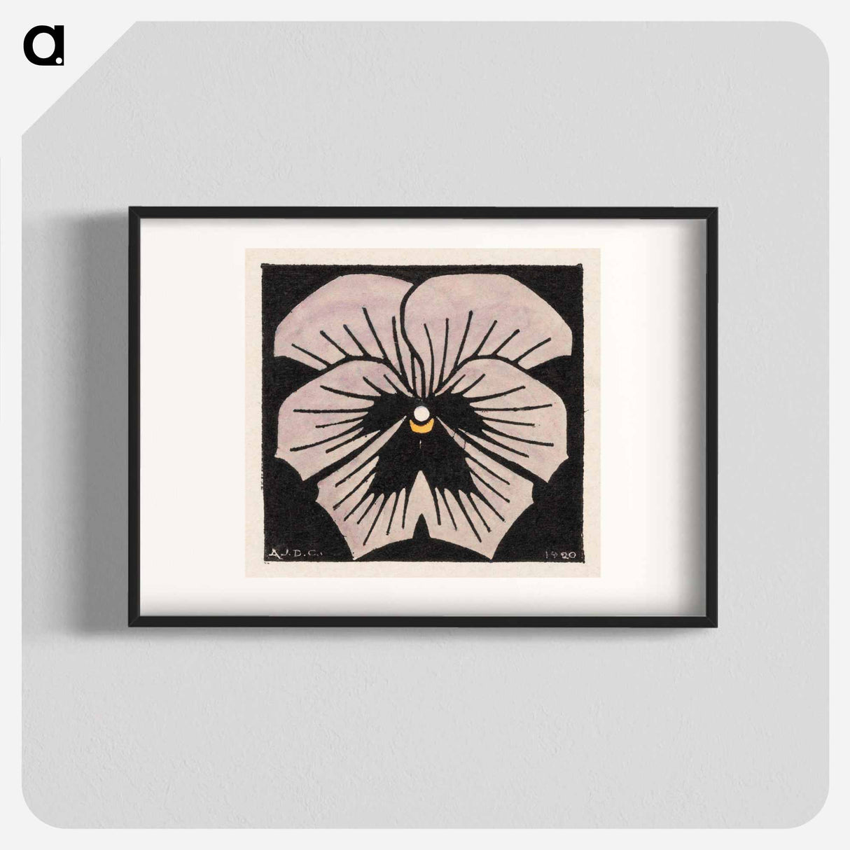 Woodcut flower - ジュリー デ グラーグ Poster.