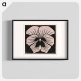 Woodcut flower - Julie de Grague Poster.