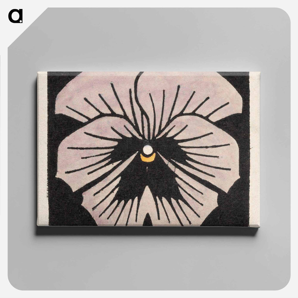 Woodcut flower - ジュリー デ グラーグ Canvas.