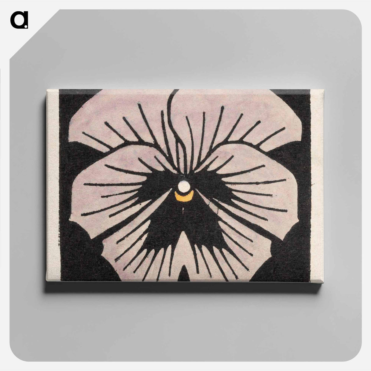 Woodcut flower - Julie de Graag Canvas.
