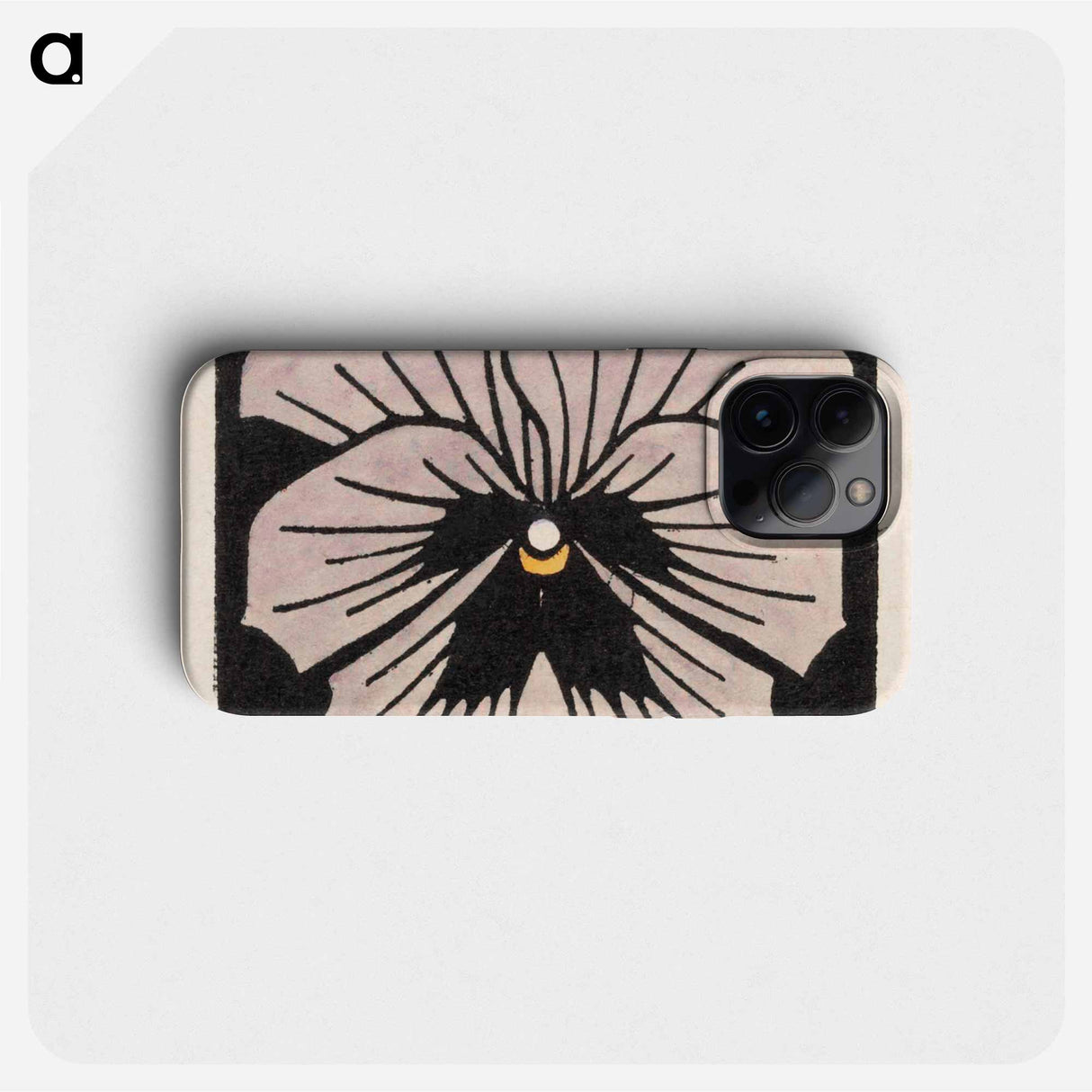 Woodcut flower - Julie de Graag Phone Case.