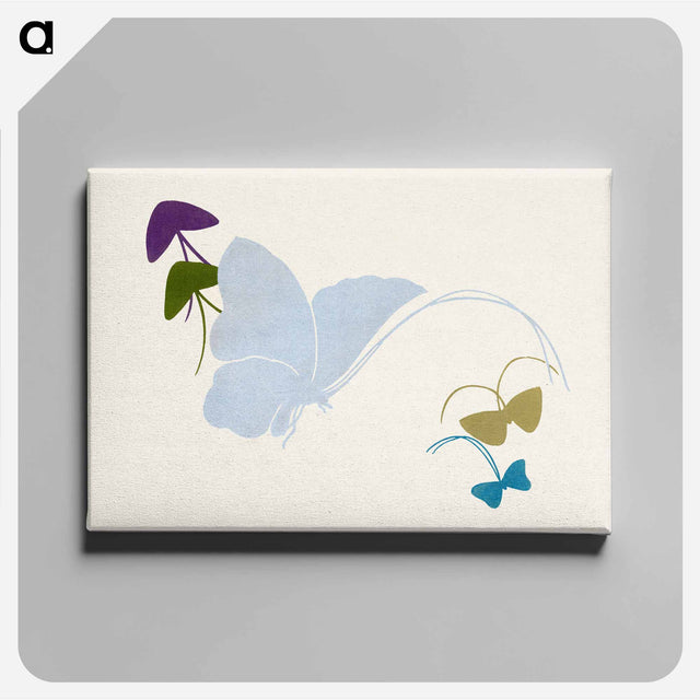 アートパネル-Japanese butterfly - 神坂 雪佳 Canvas.