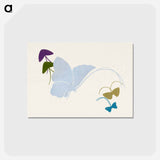 アートポストカード-Japanese butterfly - 神坂 雪佳 Postcard.