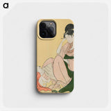 Glue mixed on the woman's sash - 喜多川 歌麿 Phone Case.
