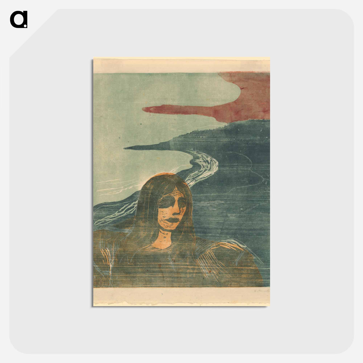 アートポストカード-Mädchenkopf am Strande
 - バーゼル美術館 Postcard.
