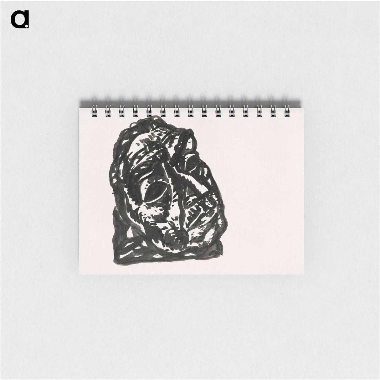 Head of a man looking obliquely to the top right - レオ ヘステル Memo.