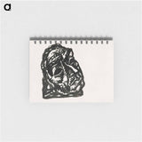 Head of a man looking obliquely to the top right - レオ ヘステル Memo.