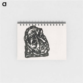 アートメモ帳-Head of a man looking obliquely to the top right - レオ ヘステル Memo.