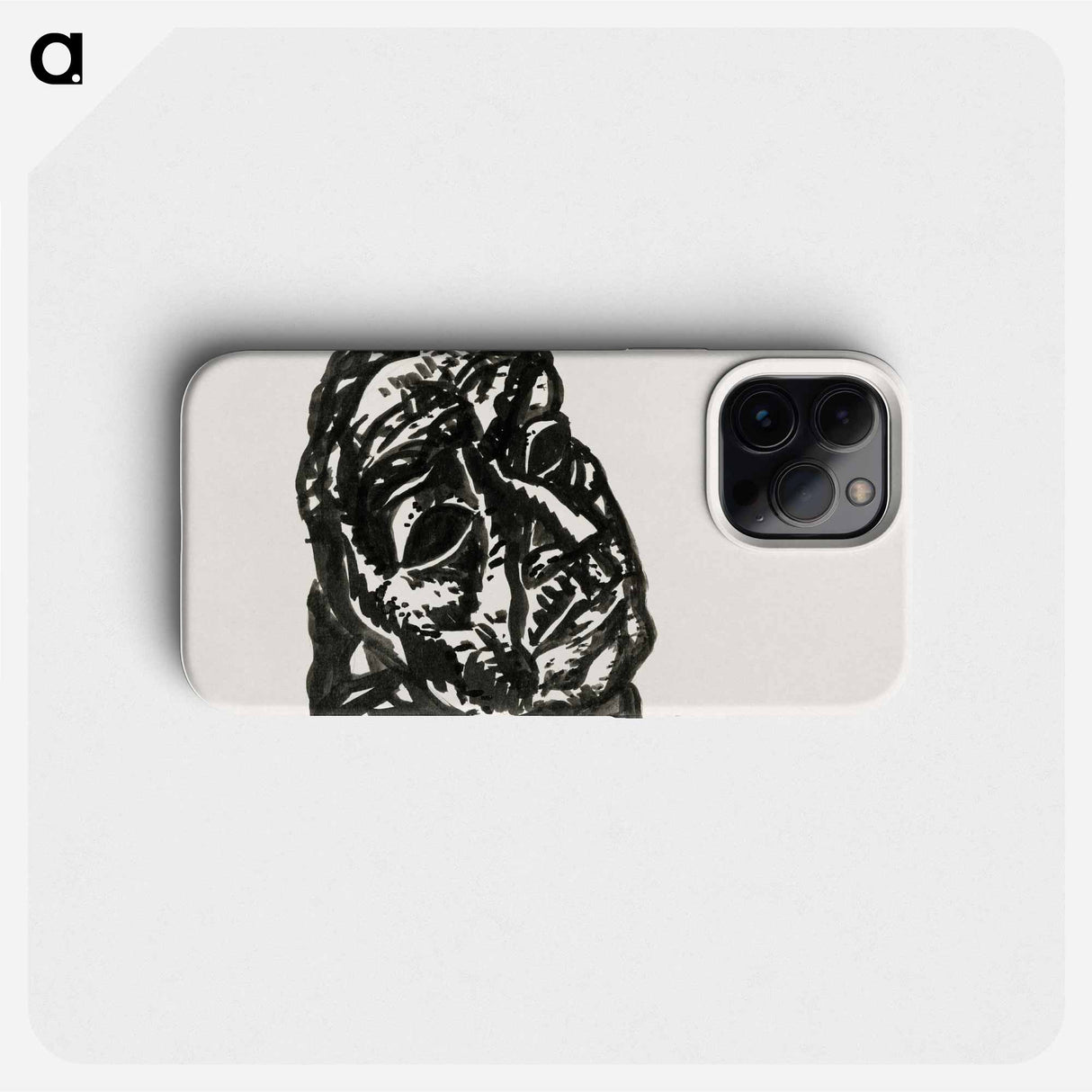 Head of a man looking obliquely to the top right - レオ ヘステル Phone Case.