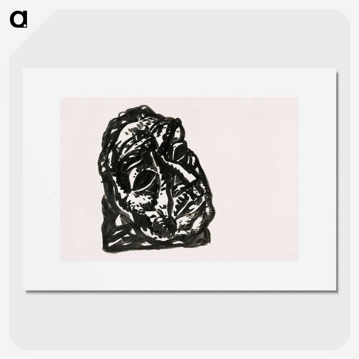 Head of a man looking obliquely to the top right - レオ ヘステル Poster.
