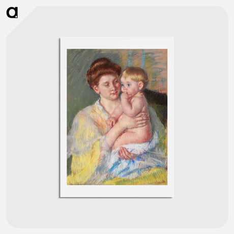 アートポストカード-Baby John with Forefinger in His Mouth - メアリー カサット Postcard.