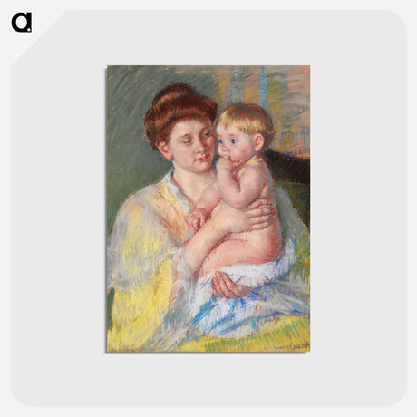 アートポストカード-Baby John with Forefinger in His Mouth - メアリー カサット Postcard.