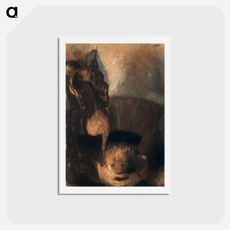 アートポストカード-Saint George and the Dragon - オディロン ルドン Postcard.