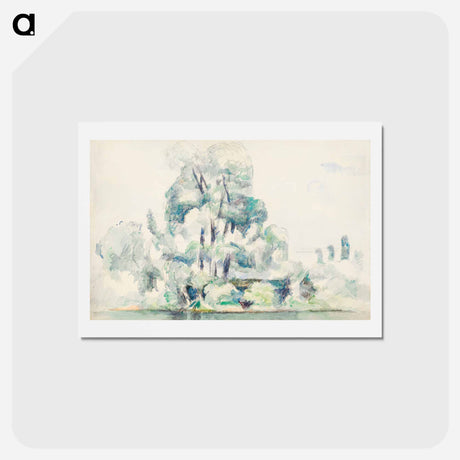 アートポストカード-Banks of the Seine at Médan - ポール セザンヌ Postcard.