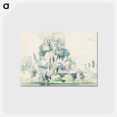 アートポストカード-Banks of the Seine at Médan - ポール セザンヌ Postcard.