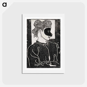 アートポストカード-Masked Woman
 - サミュエル ジェスルン Postcard.