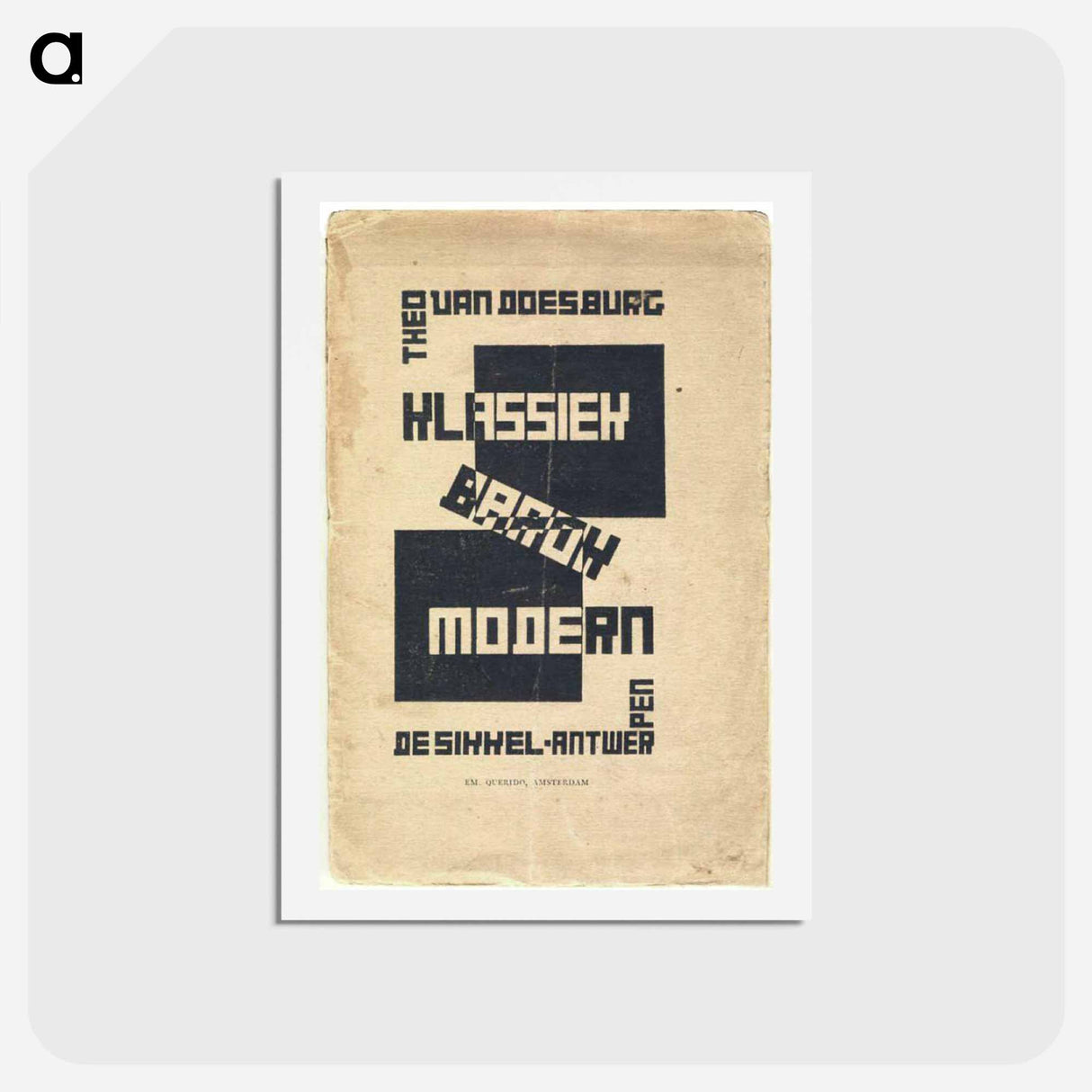 アートポストカード-Cover of "Classic, Modern, Baroque" - テオ ファン ドゥースブルフ Postcard.