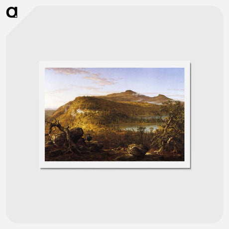 アートポストカード-A View of the Two Lakes and Mountain House, Catskill Mountains, Morning - トーマス コール Postcard.