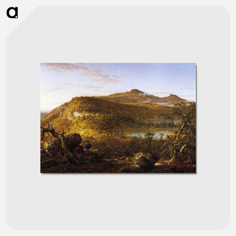 アートポストカード-A View of the Two Lakes and Mountain House, Catskill Mountains, Morning - トーマス コール Postcard.