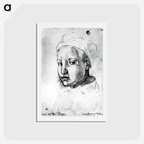 アートポストカード-Study from Pontormo - ウンベルト ボッチョーニ  Postcard.