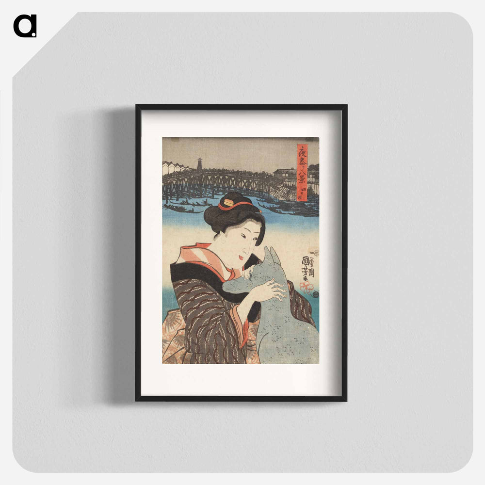 Eight views of night visiting - 歌川 国芳 Poster.