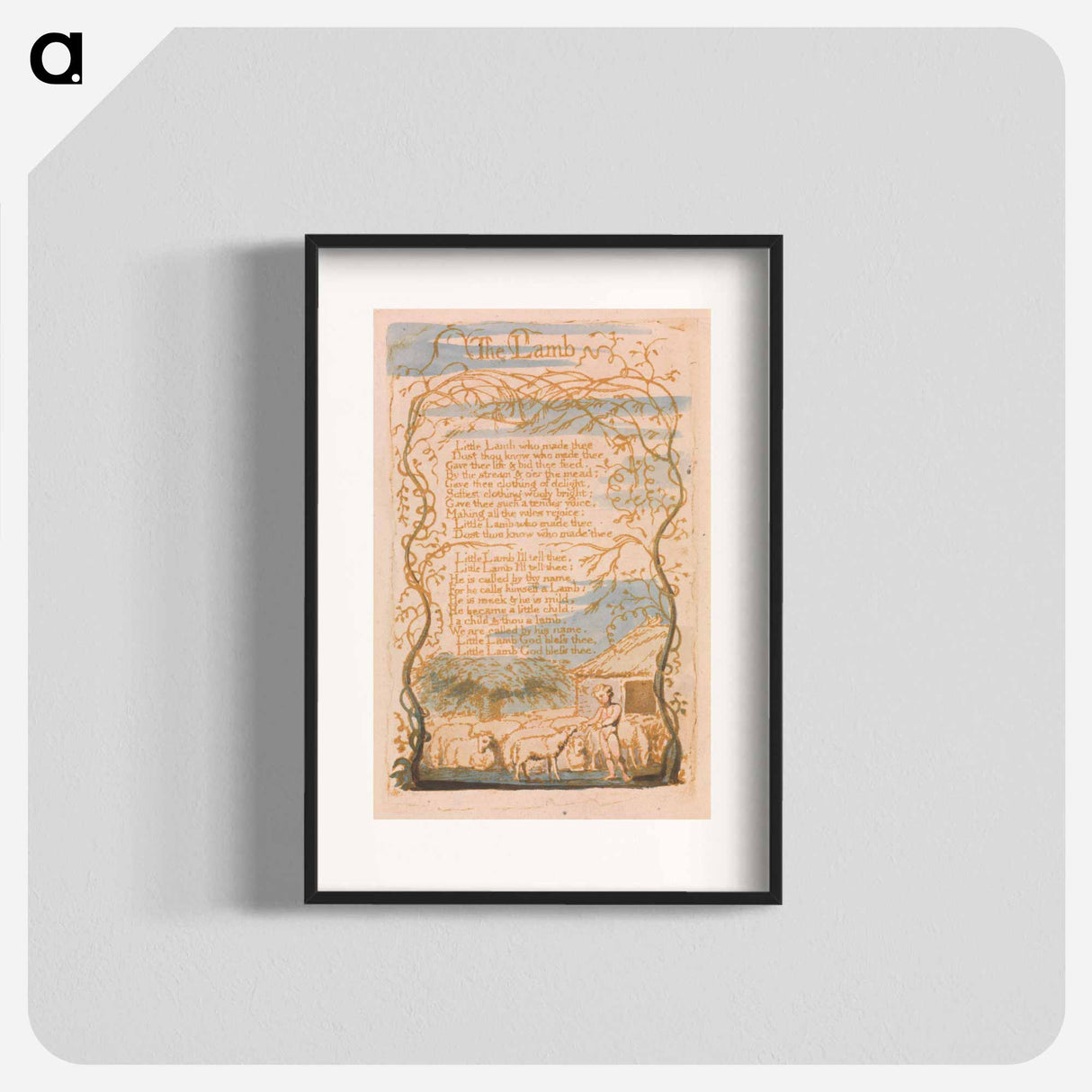 Songs of Innocence, Plate 8, "The Lamb" - ウィリアム ブレイク Poster.