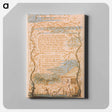 アートパネル-Songs of Innocence, Plate 8, "The Lamb" - ウィリアム ブレイク Canvas.