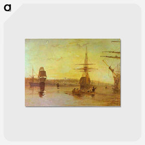 アートポストカード-Cowes, Isle of Wight - ウィリアム ターナー Postcard.