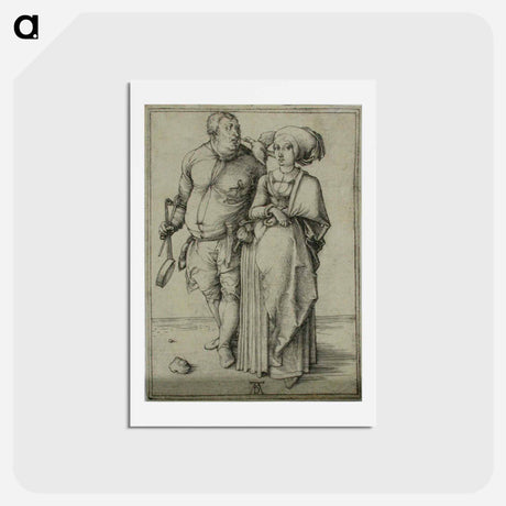 アートポストカード-The cook and his wife - アルブレヒト デューラー Postcard.