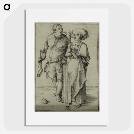 アートポスター-The cook and his wife - アルブレヒト デューラー Poster.