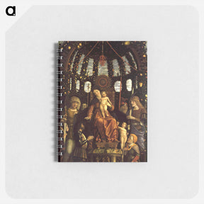 アートメモ帳-The Virgin of Victory (The Madonna and Child Enthroned with Six Saints and Adored by Gian Francesco II Gonzaga) - アンドレア マンテーニャ Memo.