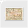 アートポストカード-Map of Kyoto - アンティーク地図 Postcard.