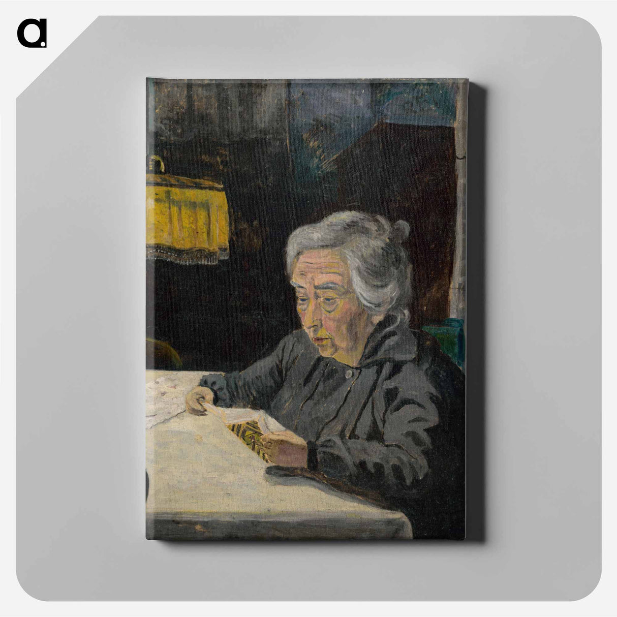 Reading old lady - アーノルド ピーター ワイズ クビンチャン Canvas.