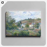 A corner of the Hermitage, Pontoise - カミーユ ピサロ Canvas.