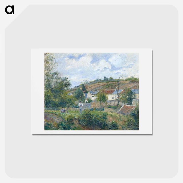 アートポストカード-A corner of the Hermitage, Pontoise - カミーユ ピサロ Postcard.